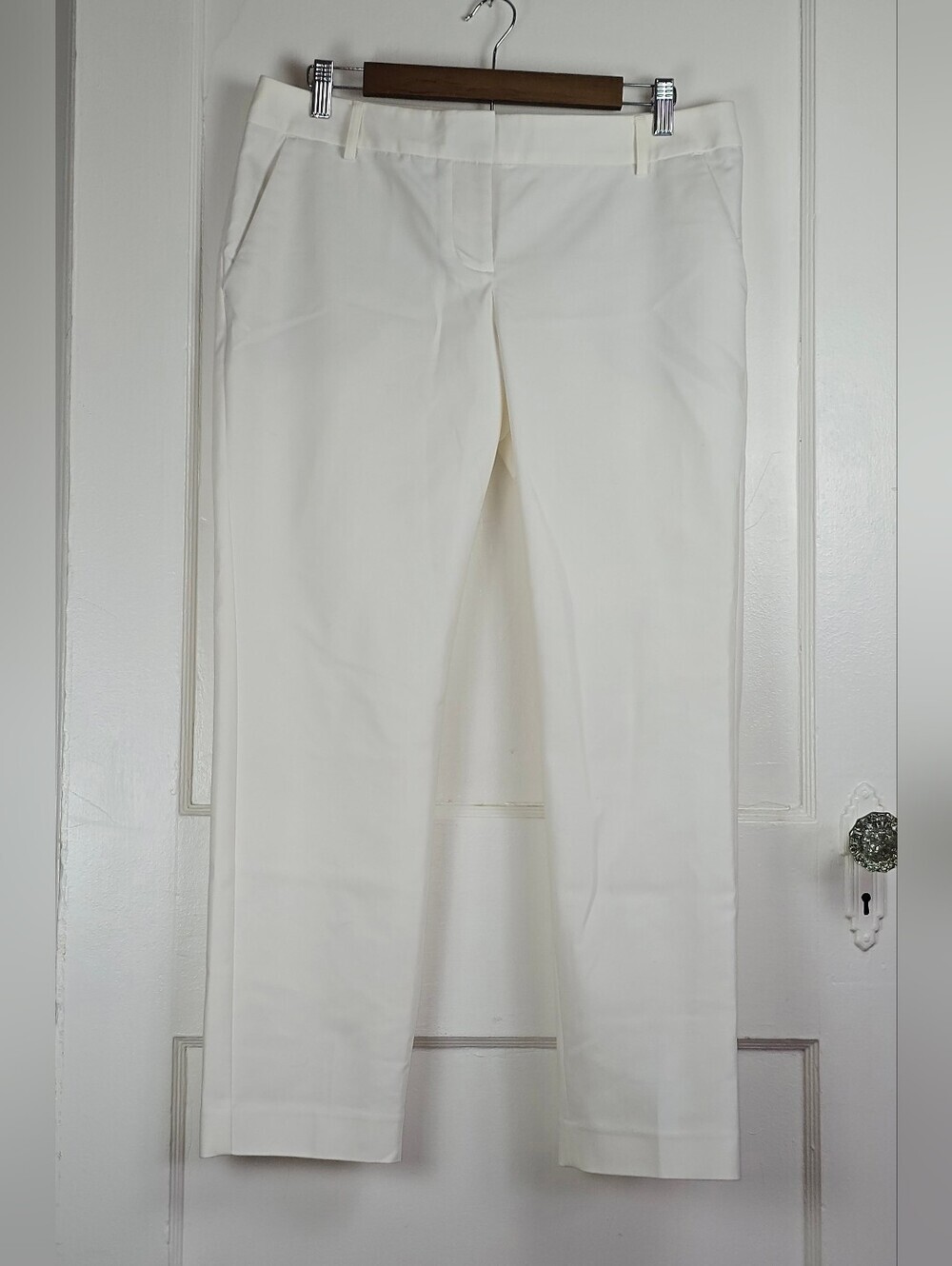 Express White Midrise Columnist Ankle Trousers NWOT 10